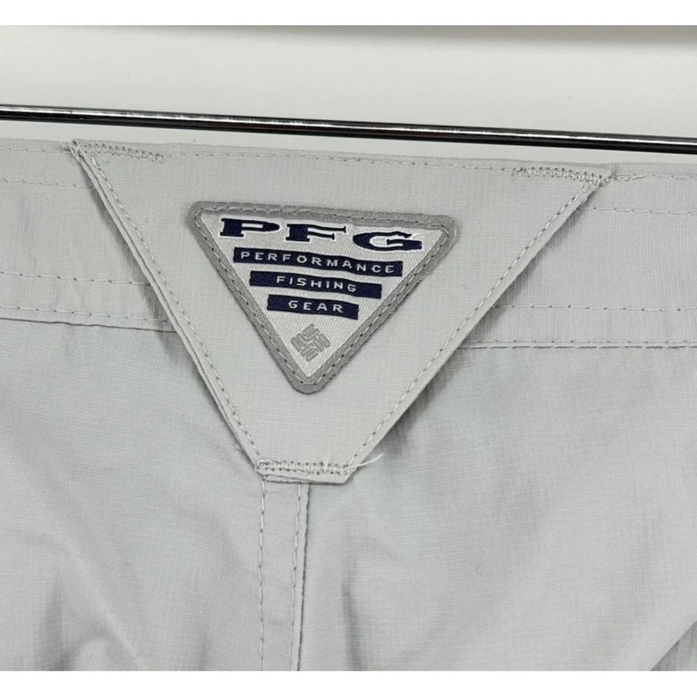 Columbia Omni-Shade PFG Blood N Guts Pants Light Gray Men's Size 42x32 NWT